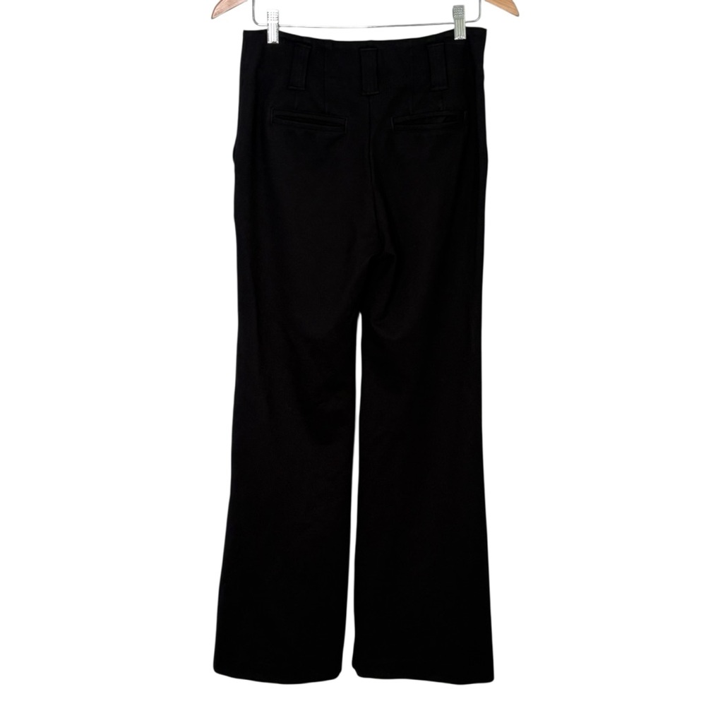 Anthropologie Maeve The Naomi Ponte Wide-Leg Flare Pants Size 6 Black - Picture 8 of 12
